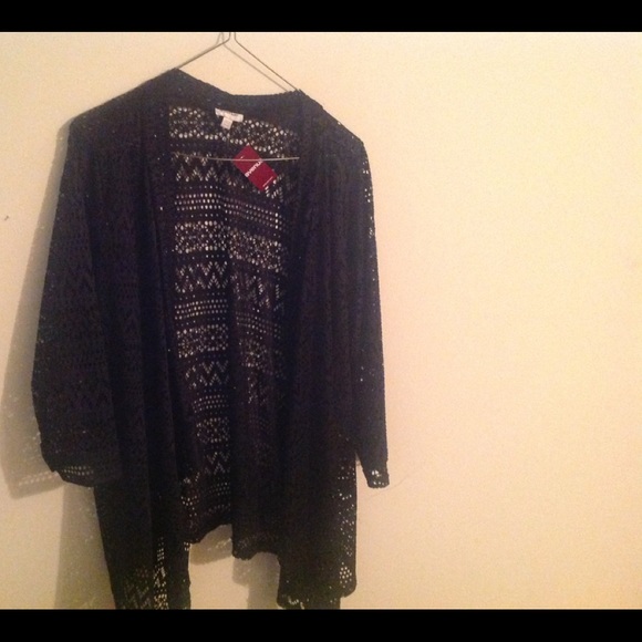 Avenue Sweaters - AVENUE Black cover up size 14/16